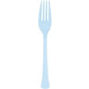 Light Blue Solid Premium Plastic Forks, 20 Count