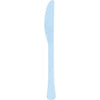 Light Blue Solid Premium Plastic Knives, 20 Count