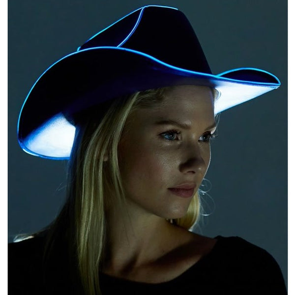 Light-Up Blue Cowboy Hat