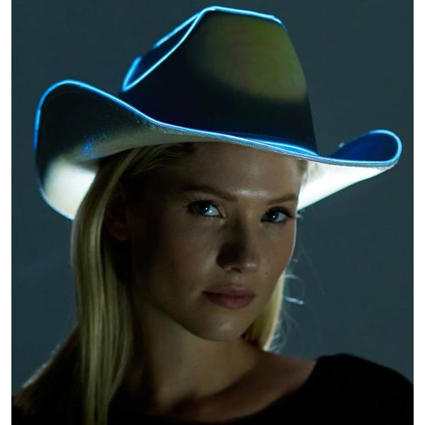 Light-Up White Cowboy Hat