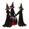 Lighted Trio of Witches with Cauldron
