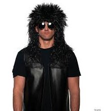 Long Rocker Wig Black
