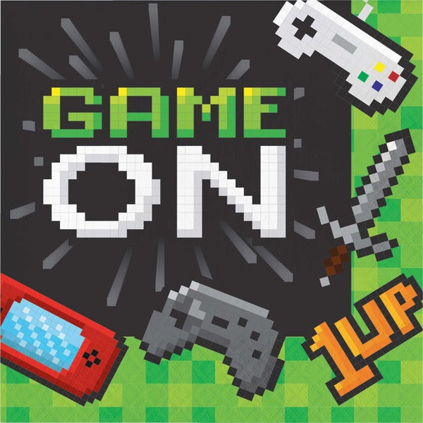 Lunch Napkins 16 Count 2 Piece Gaming Party