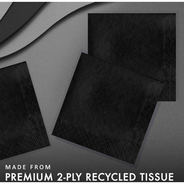 Luncheon Napkin 50 Count 2-Ply Black Velvet