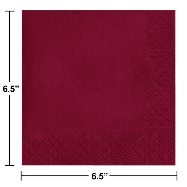 Luncheon Napkin 50 Count 2-Ply Burgundy