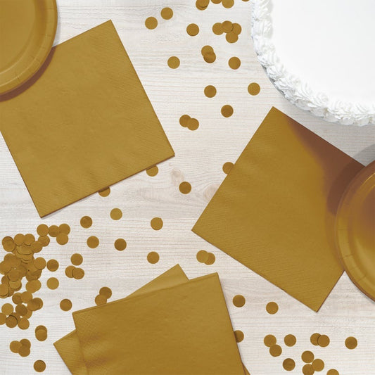 Luncheon Napkin 50 Count 2-Ply Glittering Gold