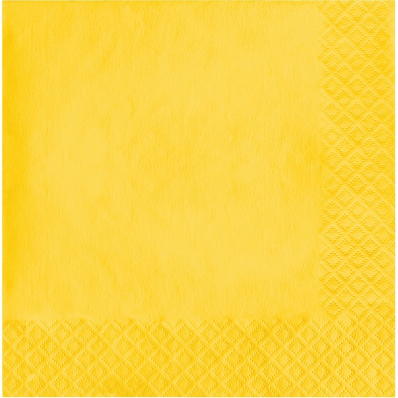 Luncheon Napkin 50 Count 2-Ply School Bus Yellow