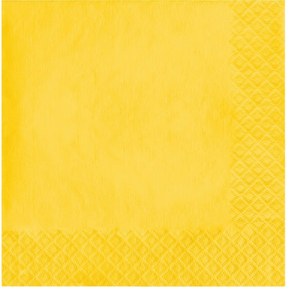 Luncheon Napkin 50 Count 2-Ply School Bus Yellow
