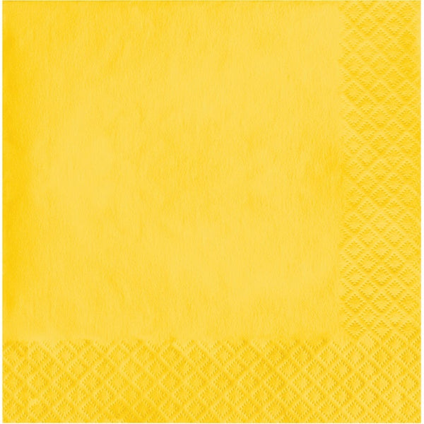 Luncheon Napkin 50 Count 2-Ply School Bus Yellow
