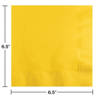 Luncheon Napkin 50 Count 2-Ply School Bus Yellow