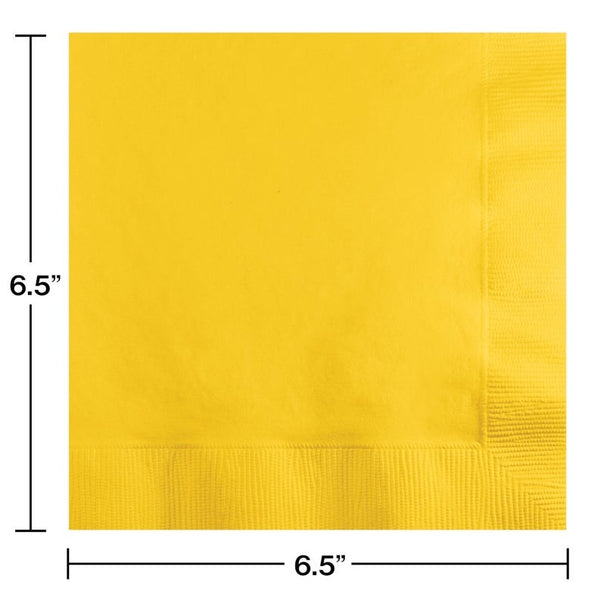 Luncheon Napkin 50 Count 2-Ply School Bus Yellow