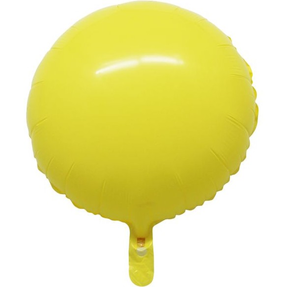 Macron Yellow Round Foil Balloon 18"