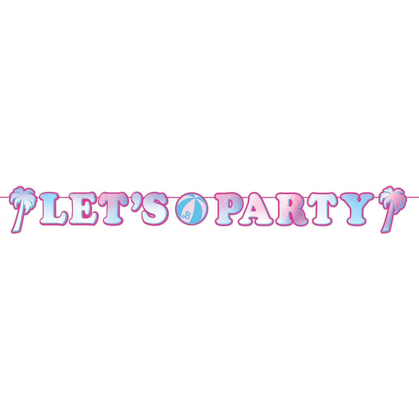 Malibu Barbie Lets Party Banner
