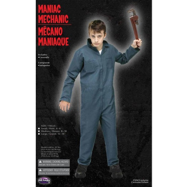 Maniac Mechanic Child Costume - L 12/14