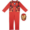 Marvel's Official Iron Man Halloween Costume For Kids, Size Small - Poly Jersey Jumpsuit with 3D Molded Half Mask