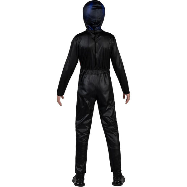 Marvel's Official Miles Morales Halloween Costume Poly Jersey Jumpsuit with Fabric Mask