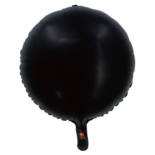 Matte Black Round Foil Balloon 18"