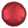 Matte Red Round Foil Balloon 18"