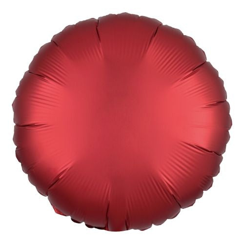 Matte Red Round Foil Balloon 18"