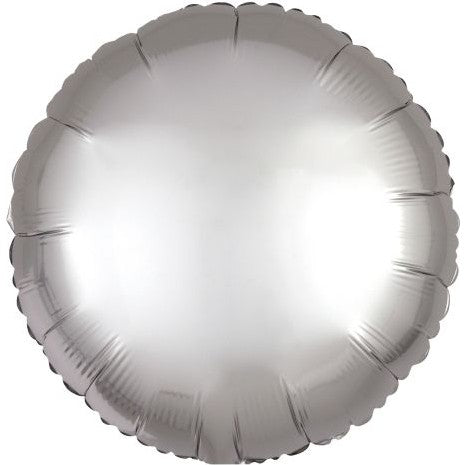 Matte Silver Round Foil Balloon 18"