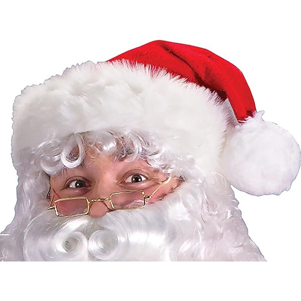 Men's Flanel Santa Suit, Red/White, Adult One Size