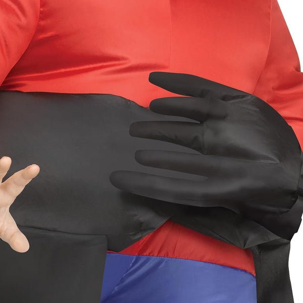 Men's Ghost Face Piggy Back Inflatable Costume, One Size Standard up to 200lbs