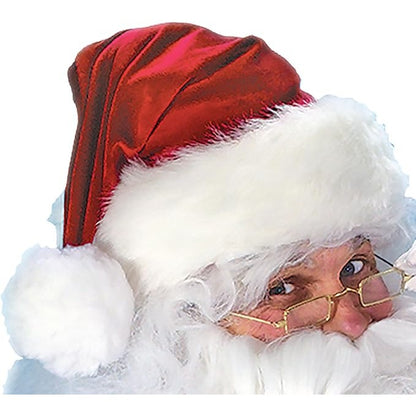 Men's Plus-Size Plus Size Adult Velour Santa Suit, Red/White, X-Large Size 50-54