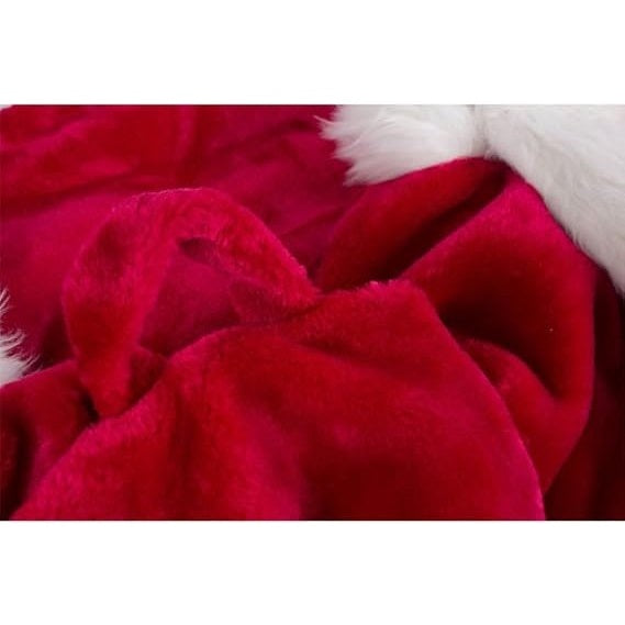 Men's Plus-Size Regency Plush Santa Suit, Crimson/White, Adult XX-Large 58-60