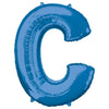 Metallic Balloon - Jumbo Letter Blue C
