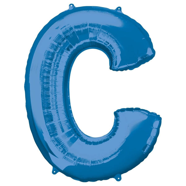 Metallic Balloon - Jumbo Letter Blue C