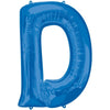Metallic Balloon - Jumbo Letter Blue D
