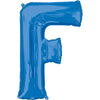 Metallic Balloon - Jumbo Letter Blue F