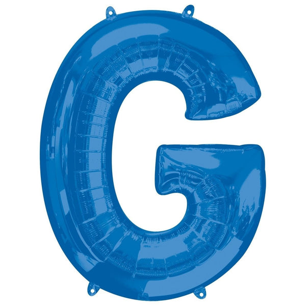 Metallic Balloon - Jumbo Letter Blue G