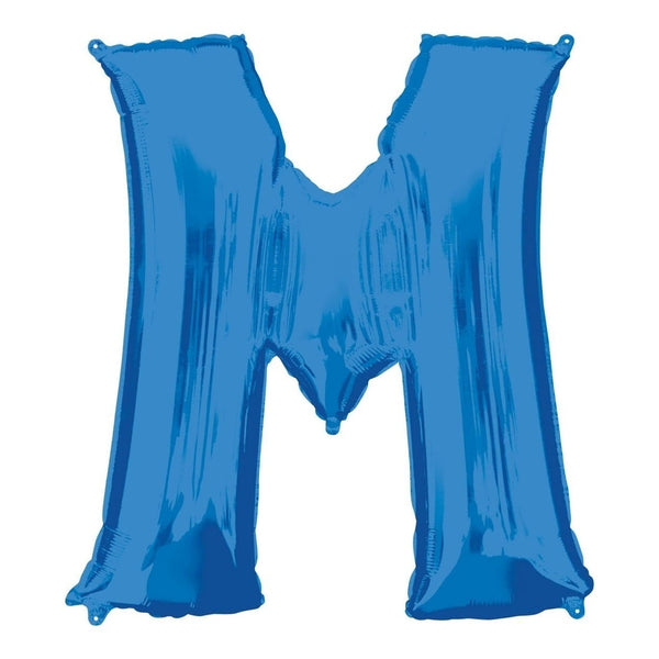 Metallic Balloon - Jumbo Letter Blue M