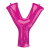 Metallic Balloon - Jumbo Letter Pink Y