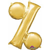 Metallic Balloon - Jumbo Symbol Gold %