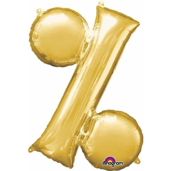 Metallic Balloon - Jumbo Symbol Gold %