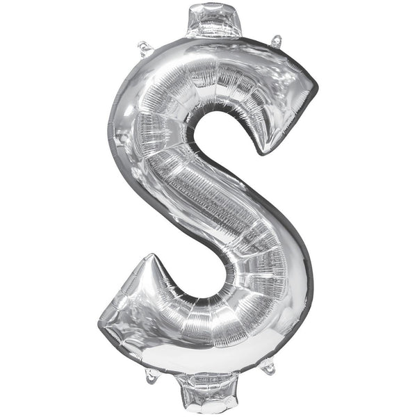 Metallic Balloon - Jumbo Symbol Silver $