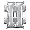 Metallic Balloon - Jumbo Symbol Silver #