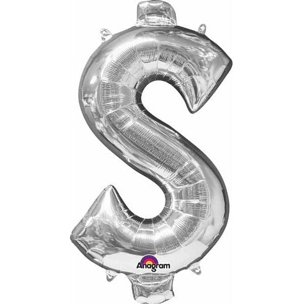 Metallic Balloon - Mini Symbol Silver $
