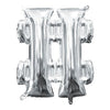 Metallic Balloon - Mini Symbol Silver #