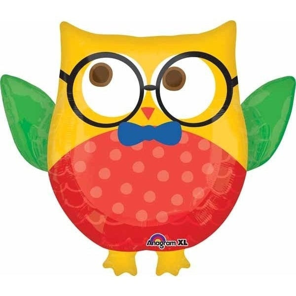 Metallic Balloon - Ss Hip Hip Hooray Grad Owl