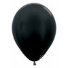 Metallic Black 11" Latex Sempertex Balloons, 50 Count