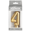 Metallic Gold Birthday Candle Abstract Number 4