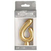 Metallic Gold Birthday Candle Number 6