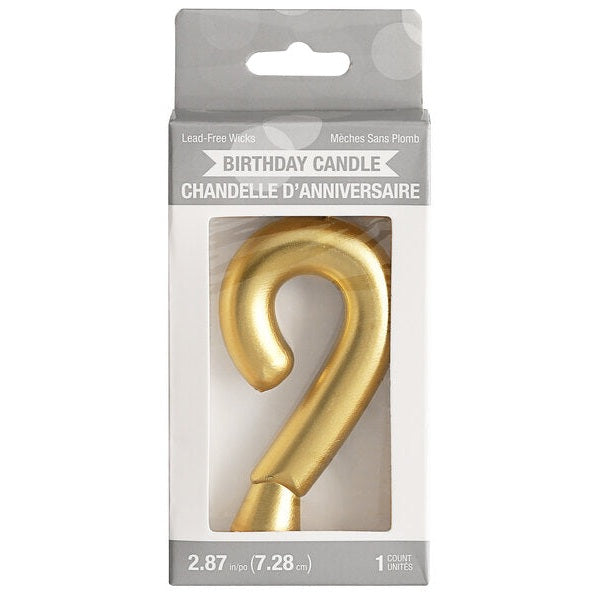 Metallic Gold Birthday Candle Number 9