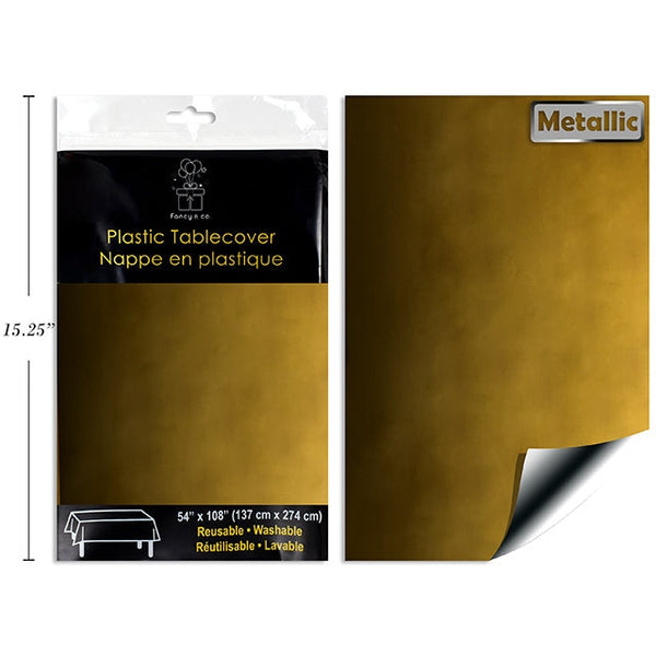Metallic Gold Rectangular Table Cover 54x108in