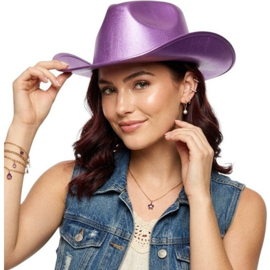 Metallic Purple Cowboy Hat