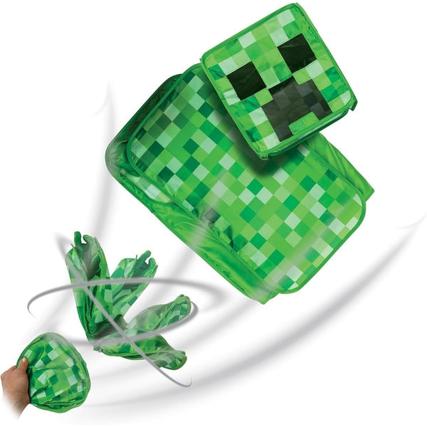 Minecraft Creeper Costume for Kids, Official Minecraft Costume Pop Out Outfit with Headpiece, Child Size Small 4-6