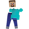 Minecraft Steve Costume for Kids, Official Minecraft Costume Pop Out Outfit with Headpiece, Child Size Large 10-12